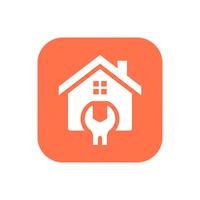 HandyMan Joe logo mark — house with wrench icon